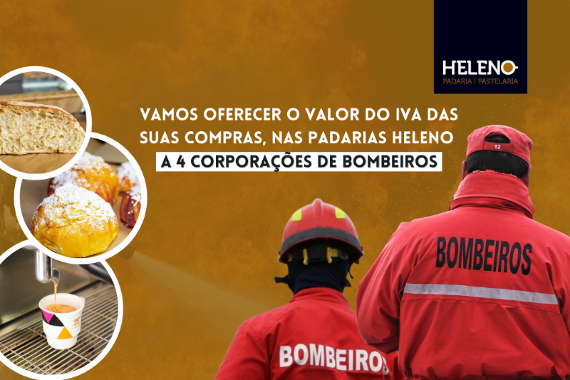 Padaria Heleno oferece IVA aos bombeiros 